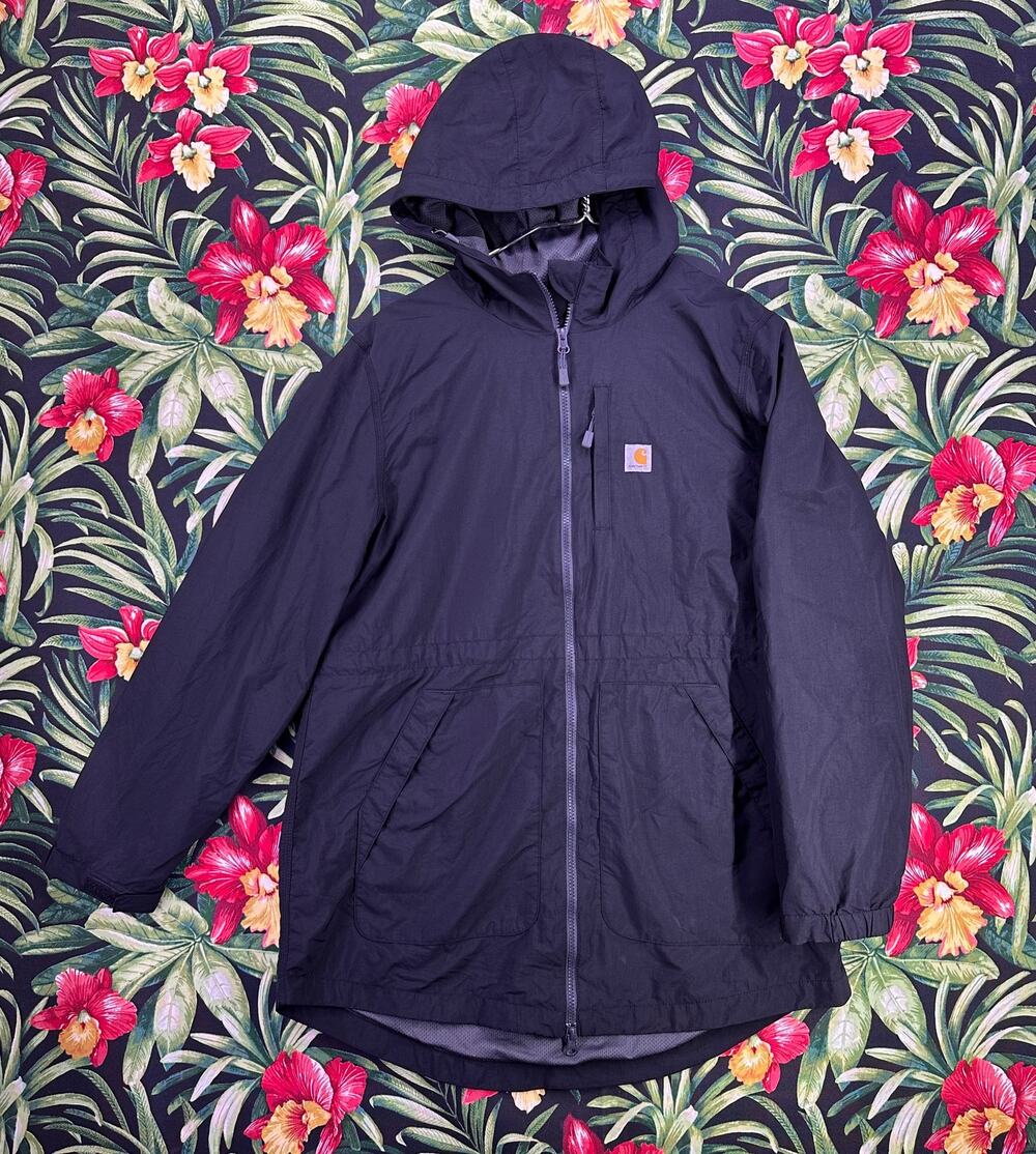 Carhartt Rain Defender Black Zip Up Jacket Size Large